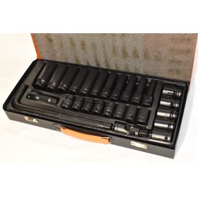 Gépi dugókulcs készlet 1/2" 27 darabos