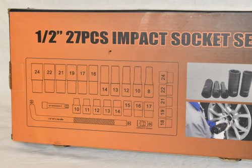 Gépi dugókulcs készlet 1/2" 27 darabos