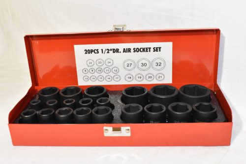 Gépi dugókulcs készlet 1/2" 20 darabos