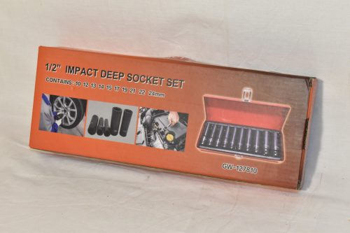 Gépi hosszított dugókulcs készlet 1/2" 10 db-os