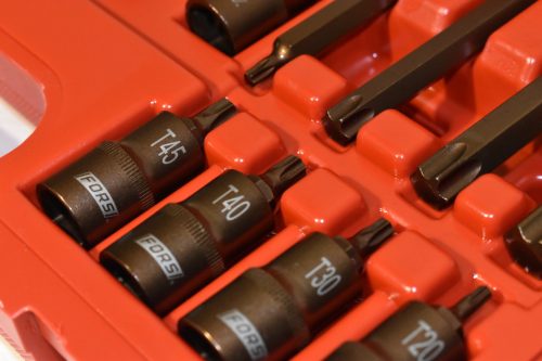 Hosszított TORX készlet 1/2"-os csatlakozással, 26 darabos