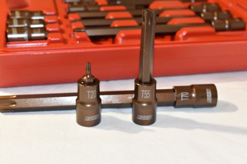 Hosszított TORX készlet 1/2"-os csatlakozással, 26 darabos