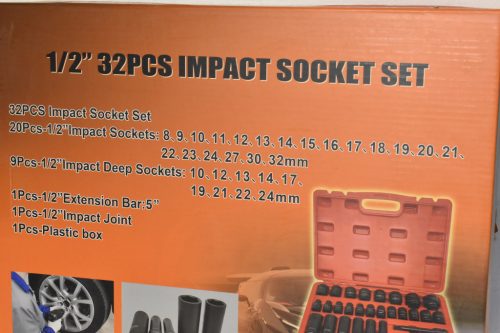 Gépi dugókulcs készlet 1/2" 32 db-os