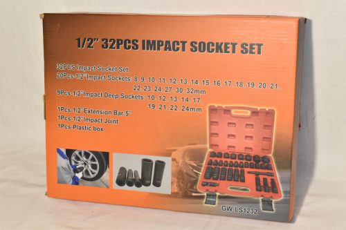 Gépi dugókulcs készlet 1/2" 32 db-os