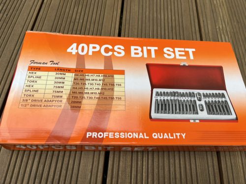 Torx és Imbusz bit készlet 40 részes 