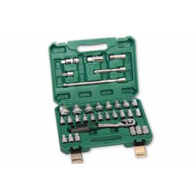 32 db-os dugókulcs készlet, 1/2"-os, racsnival