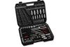 216 db-os dugókulcs készlet, 1/4", 3/8", 1/2"-os racsnikkal és villáskulcsokkal